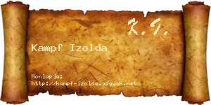 Kampf Izolda névjegykártya